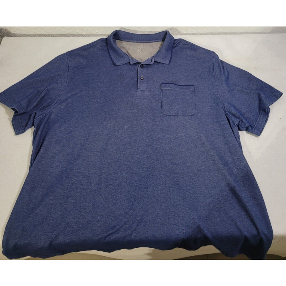 Van Heusen Flex Polo Shirt 4XL Classic blue Men's Short Sleeve